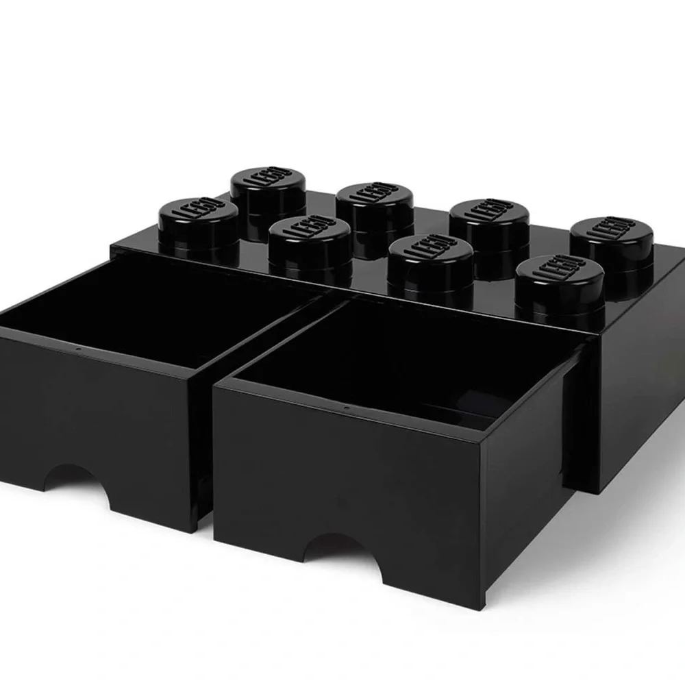 Lego Black Stackable 8-Stud Brick Drawer Organizer